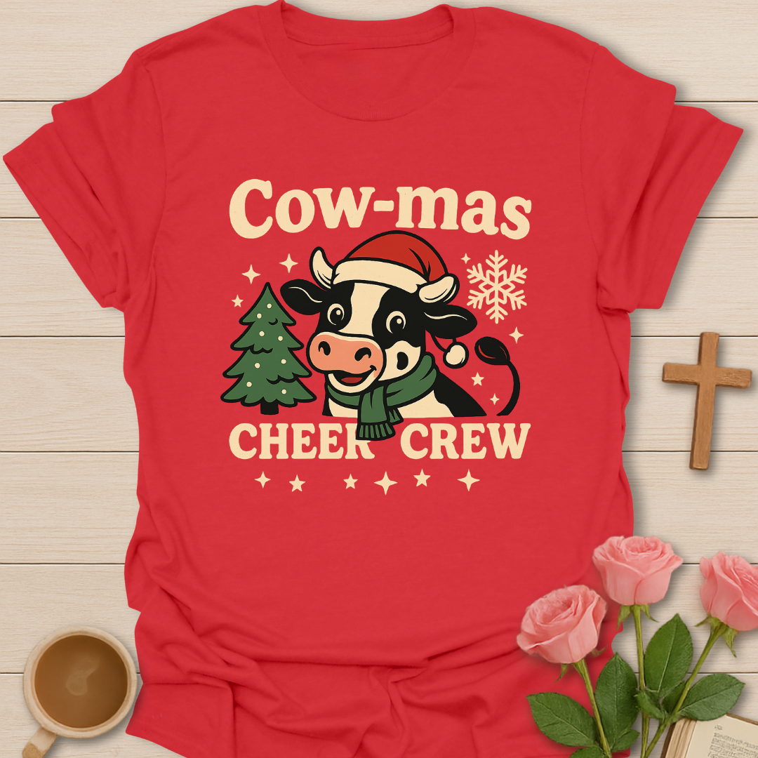 Cow-mas Cheer Crew T-Shirt