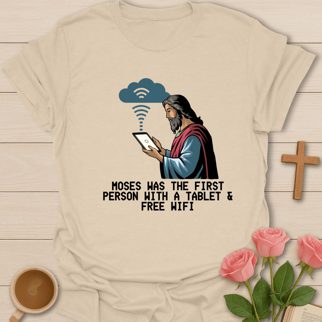 Moses' WiFi T-Shirt - Kozzy Co Sand / S