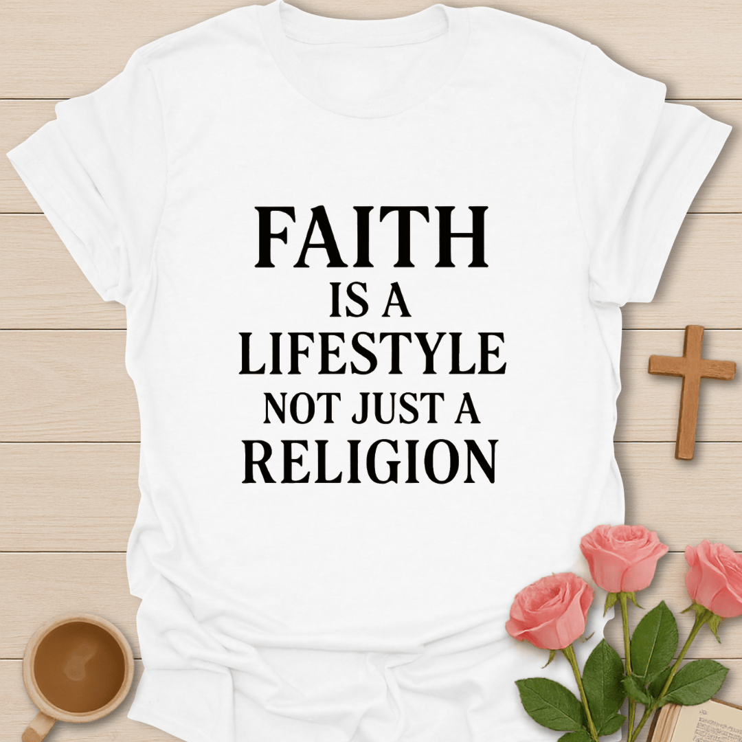 Faith Is A Lifestyle T-Shirt - Kozzy Co White / S