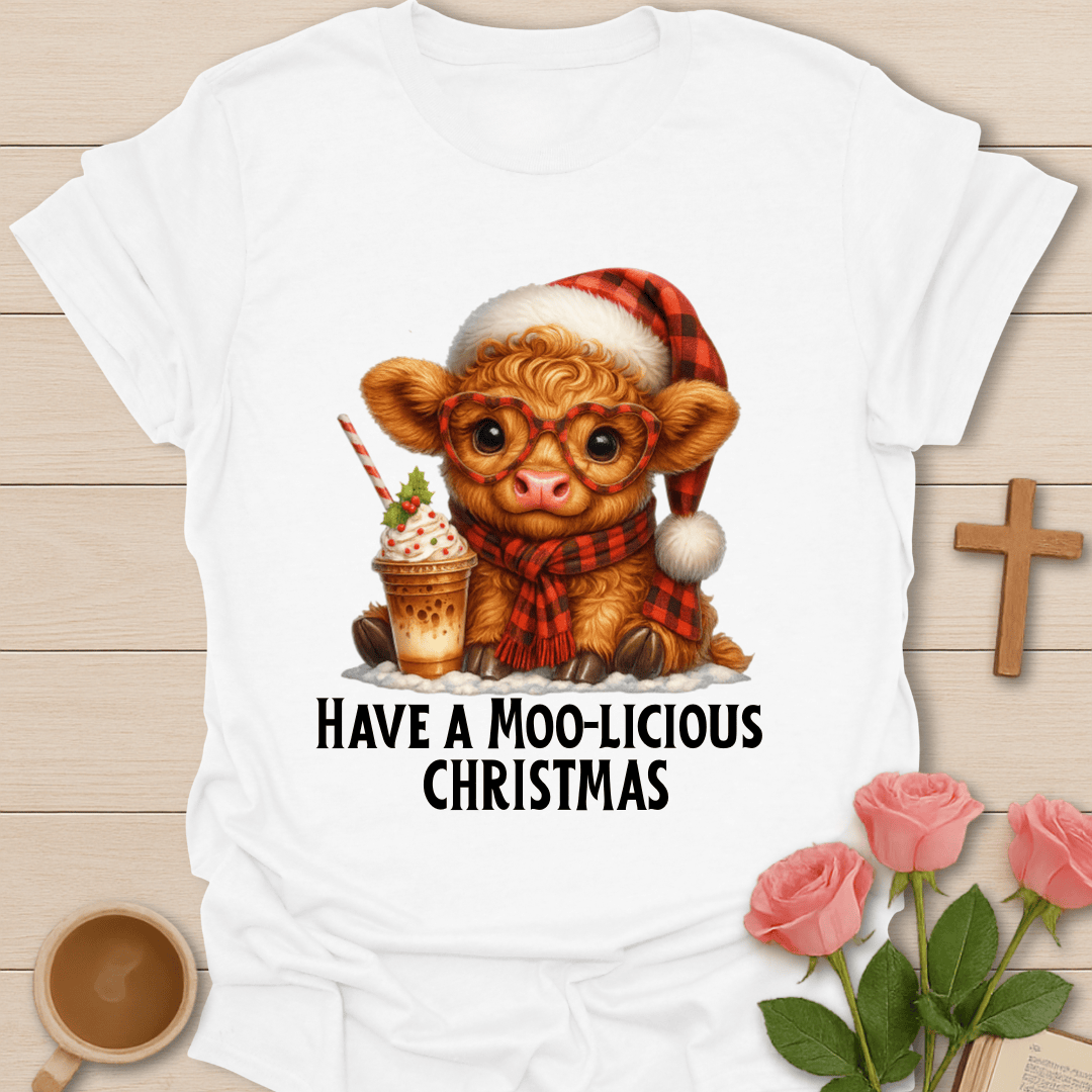 Moo-licious Christmas T-Shirt T-Shirt