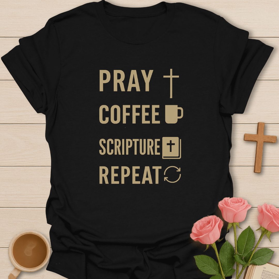 Pray, Coffee, Scripture, Repeat T-Shirt T-Shirt