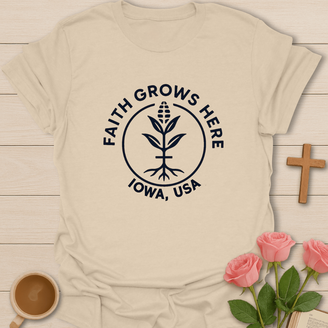 Faith Grows Here Iowa T-Shirt