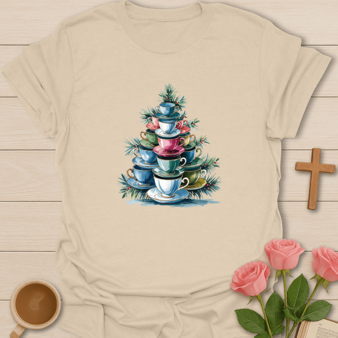 Christmas Teacup Tree T-Shirt T-Shirt