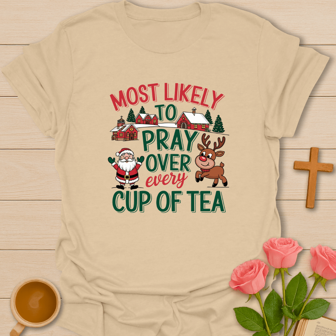Santa Prayers Christmas T-Shirt T-Shirt
