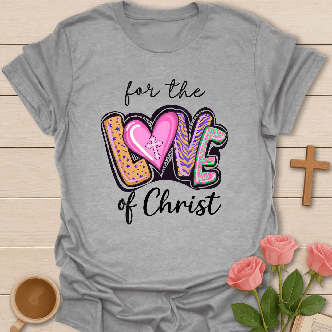 Retro Love Of Christ T-Shirt - Kozzy Co Sport Grey / S