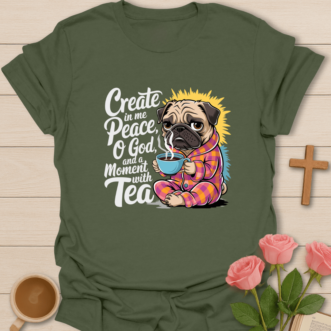 Peaceful Dog Tea T-Shirt T-Shirt