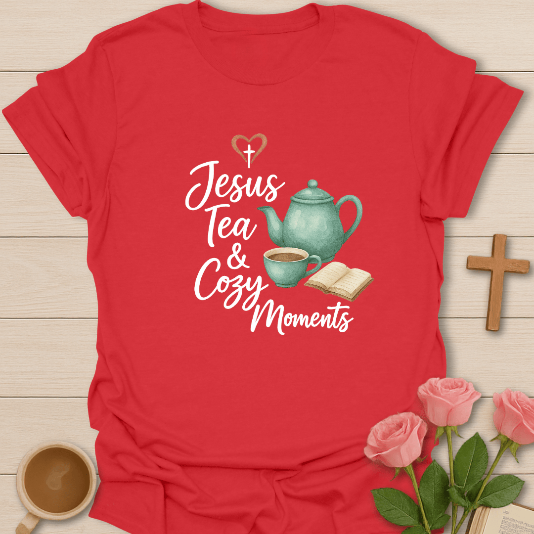 Jesus Tea Cozy Moments T-Shirt - Kozzy Co Red / S