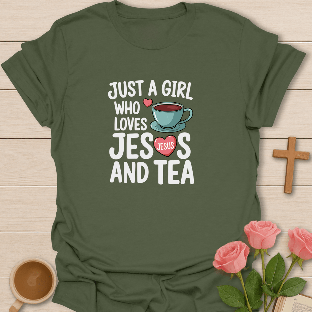 Loves Jesus And Tea T-Shirt T-Shirt