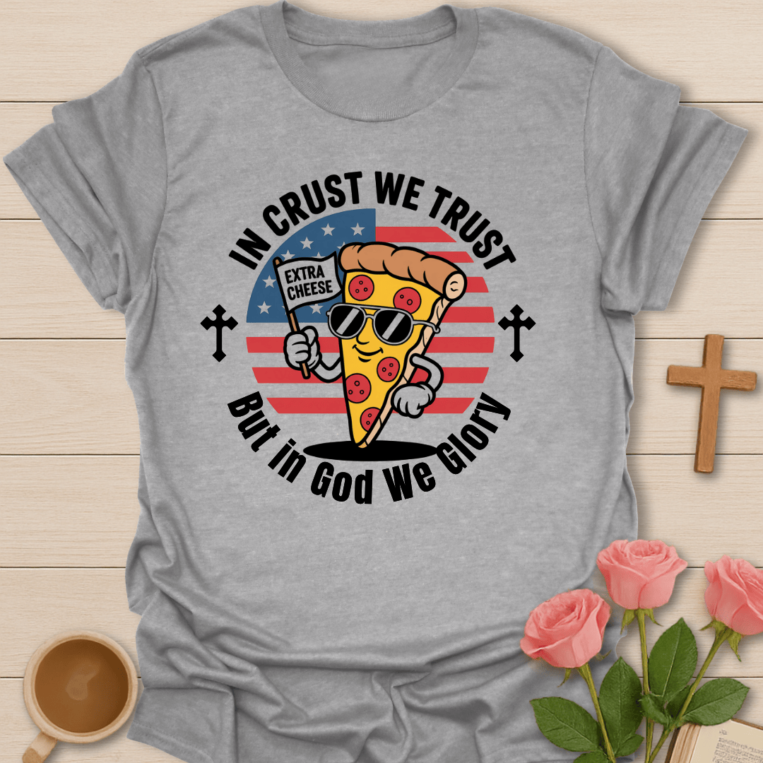 Pizza Faith T-Shirt - Kozzy Co Sport Grey / S