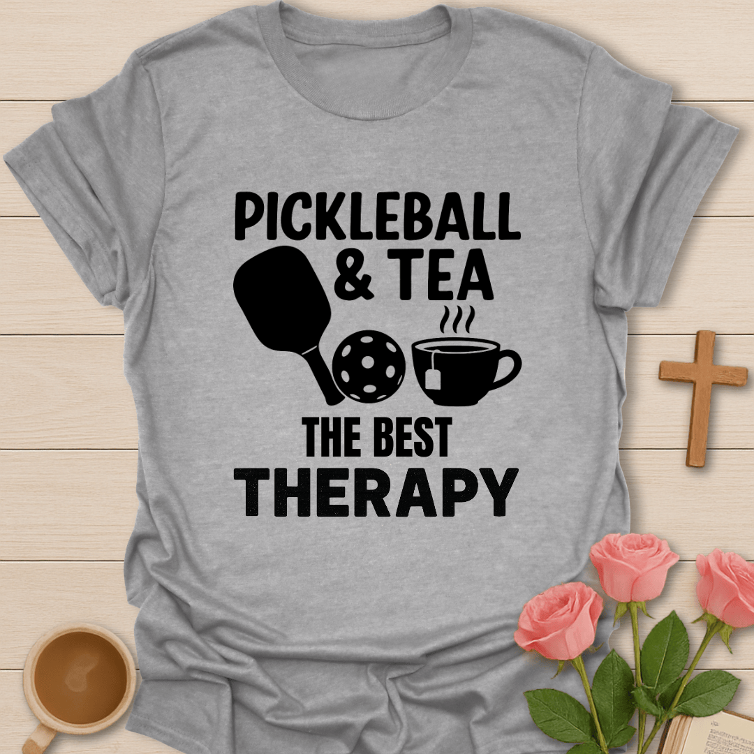 Pickleball & Tea Best Therapy T-Shirt T-Shirt