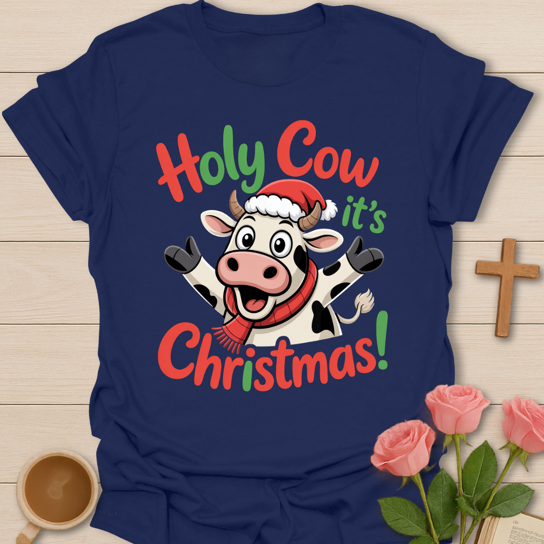 Holy Cow It's Christmas T-Shirt