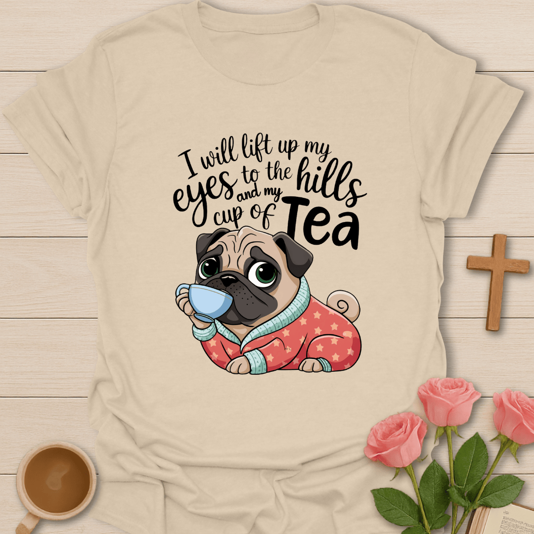 Cup Of Tea Pug T-Shirt