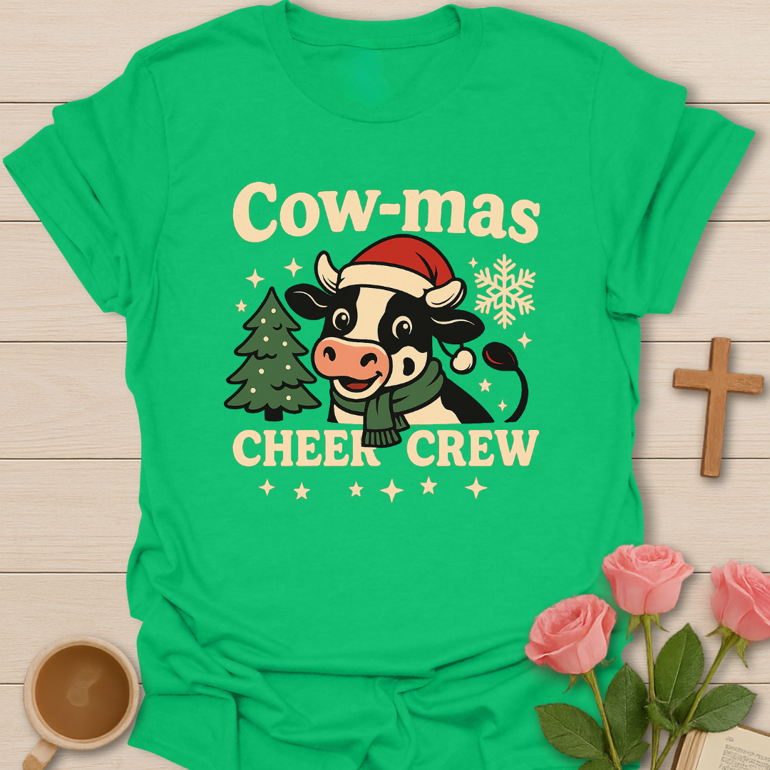 Cow-mas Cheer Crew T-Shirt