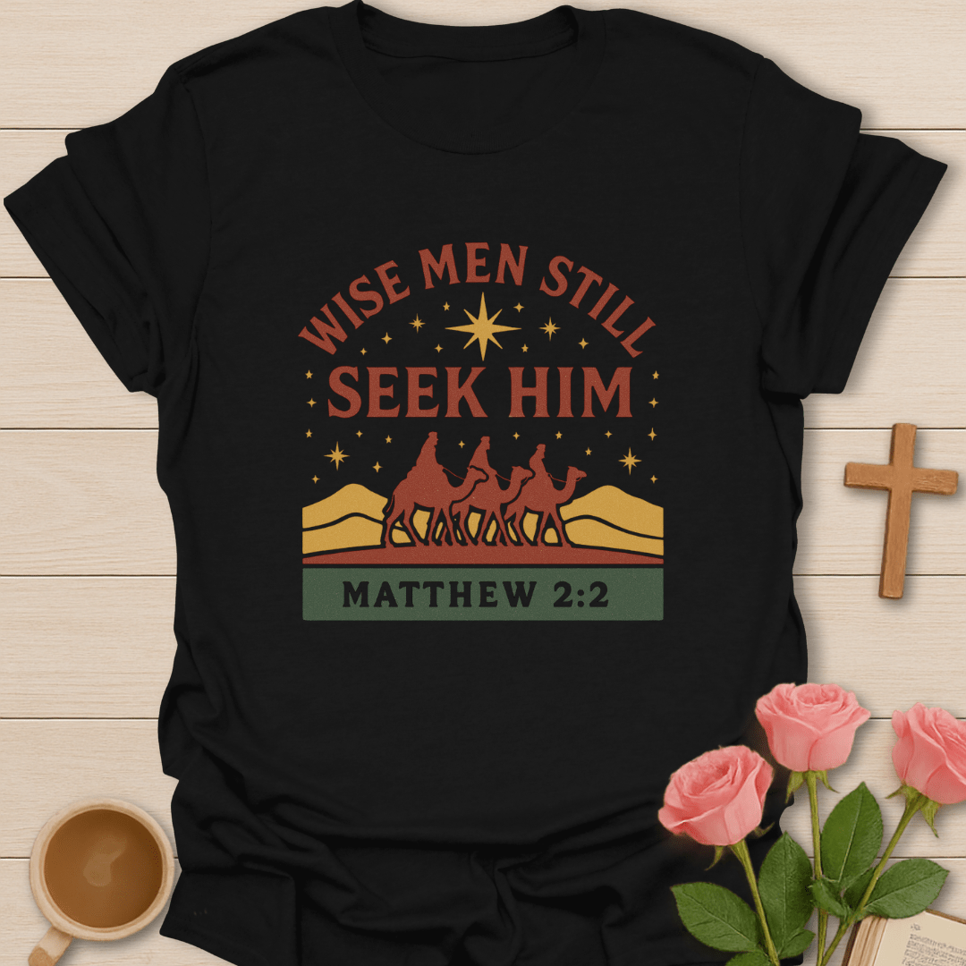 Wise Men Seeking Christmas T-Shirt - Kozzy Co Black / S