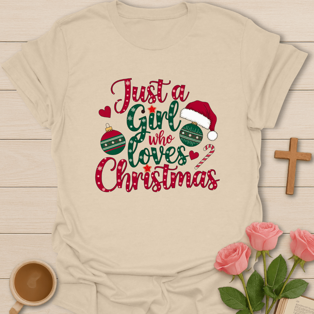Girl Loving Christmas T-Shirt T-Shirt