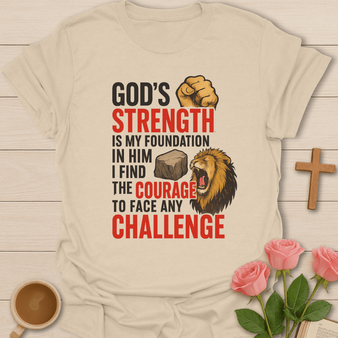 God's Strength T-Shirt - Kozzy Co Sand / S