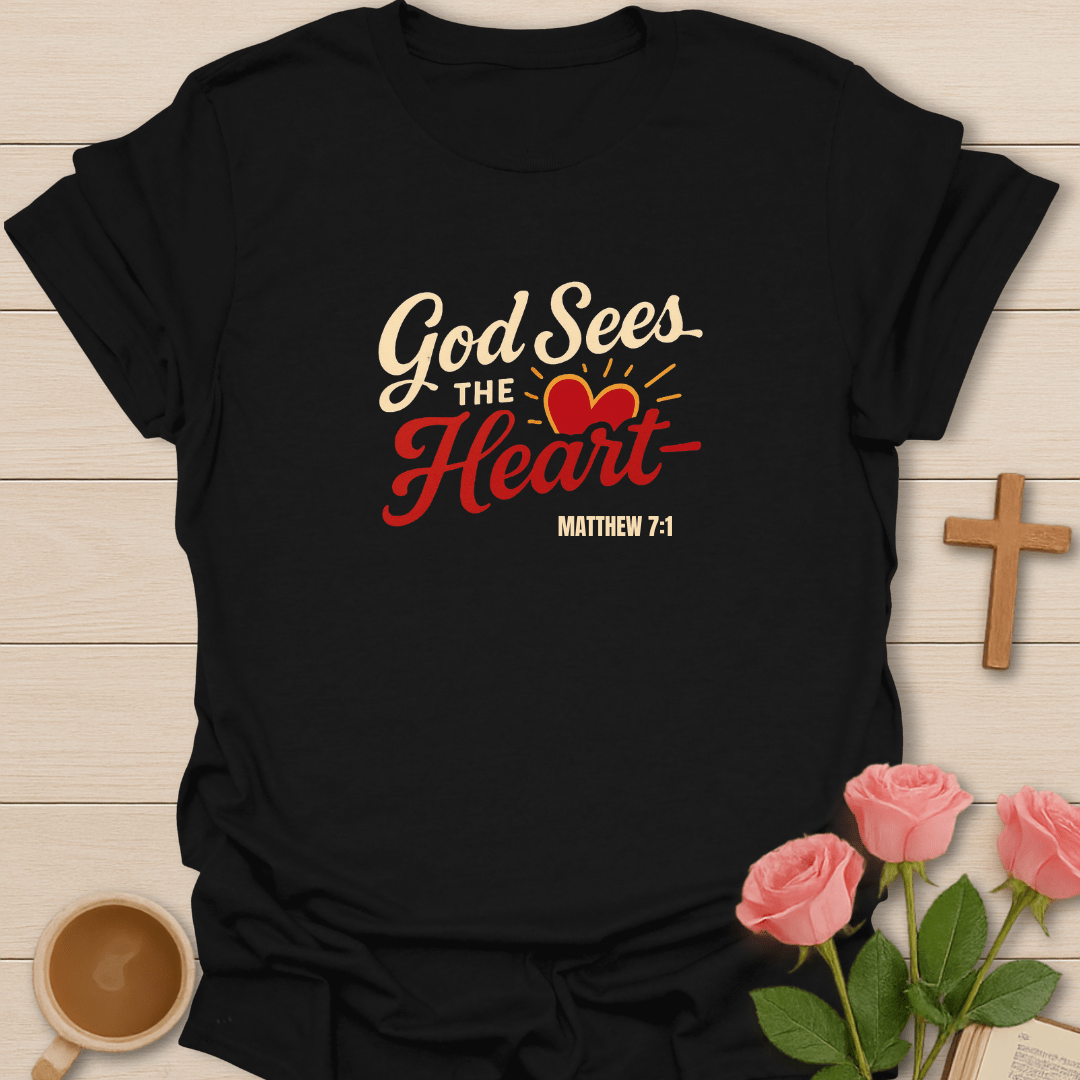 God Sees The Heart T-Shirt - Kozzy Co Black / S
