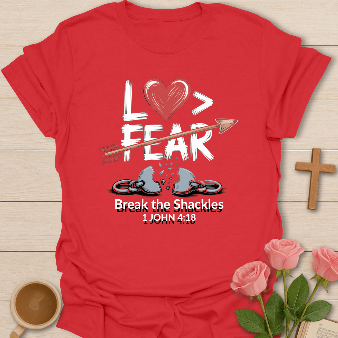 Love Greater Than Fear T-Shirt - Kozzy Co Red / S
