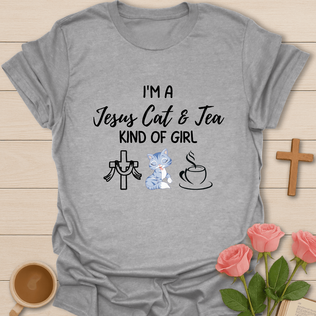 Jesus Cat & Tea Girl T-Shirt