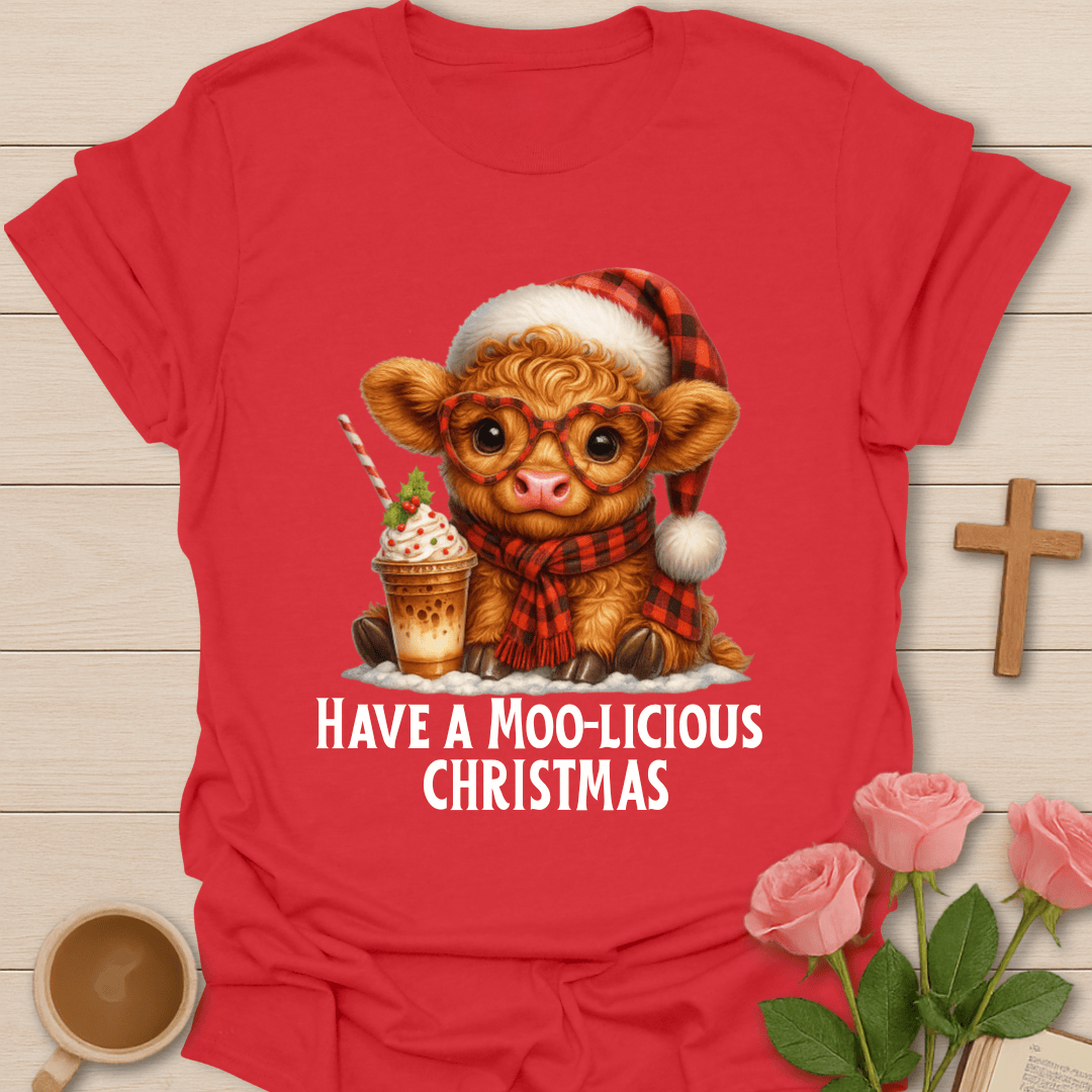 Moo-licious Christmas T-Shirt T-Shirt