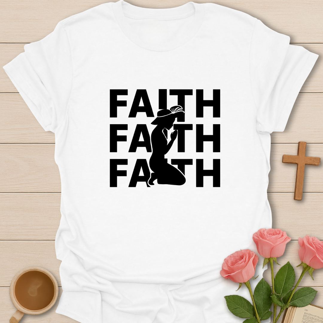 Kneeling Lady Faith T-Shirt