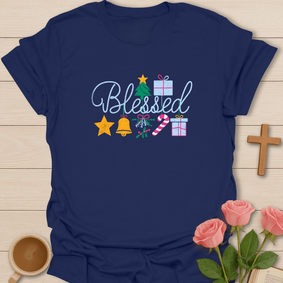 Blessed Christmas T-Shirt - Kozzy Co Navy / S