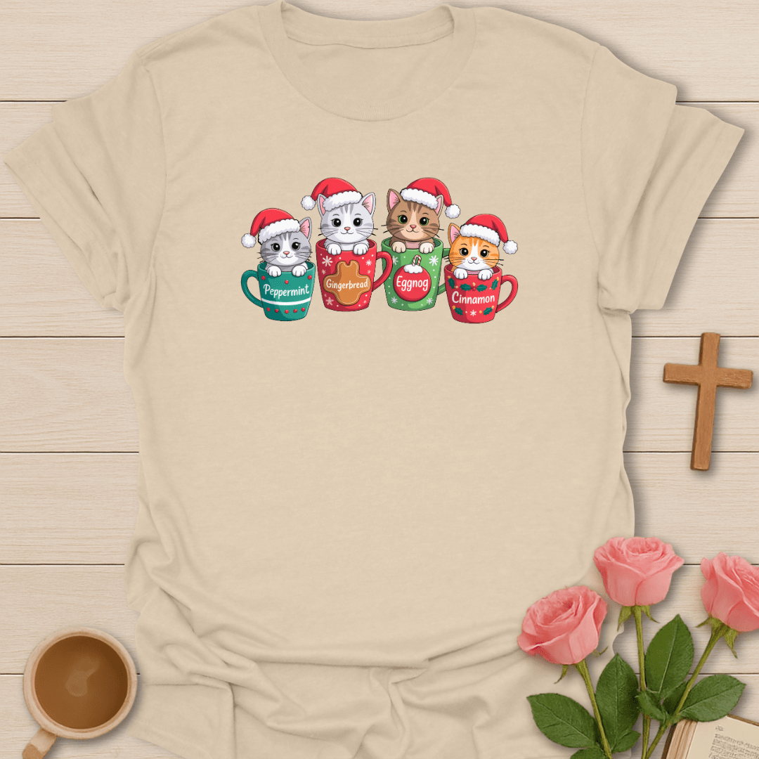 Christmas Kitten Mugs T-Shirt T-Shirt