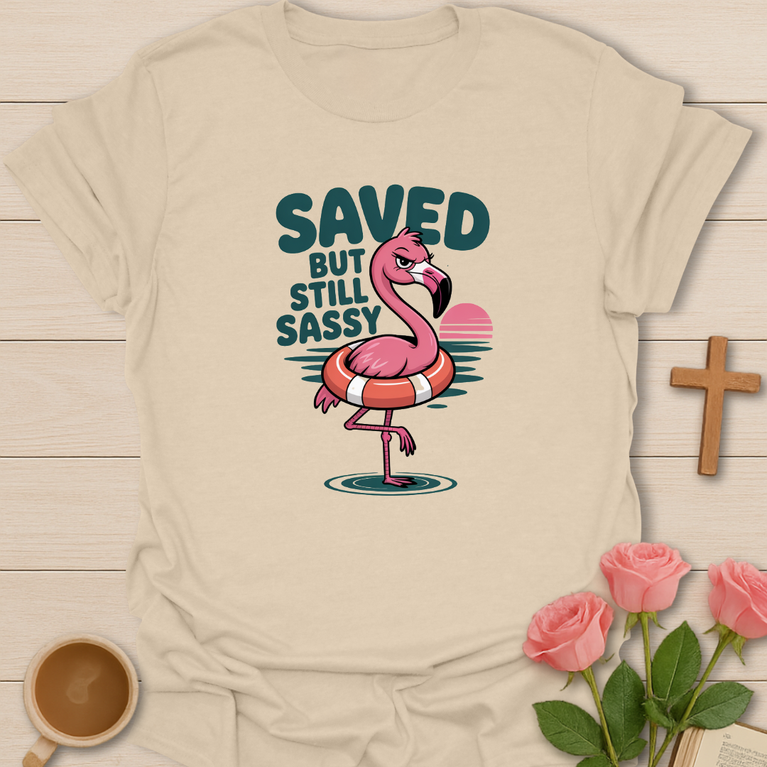Saved & Sassy Flamingo T-Shirt