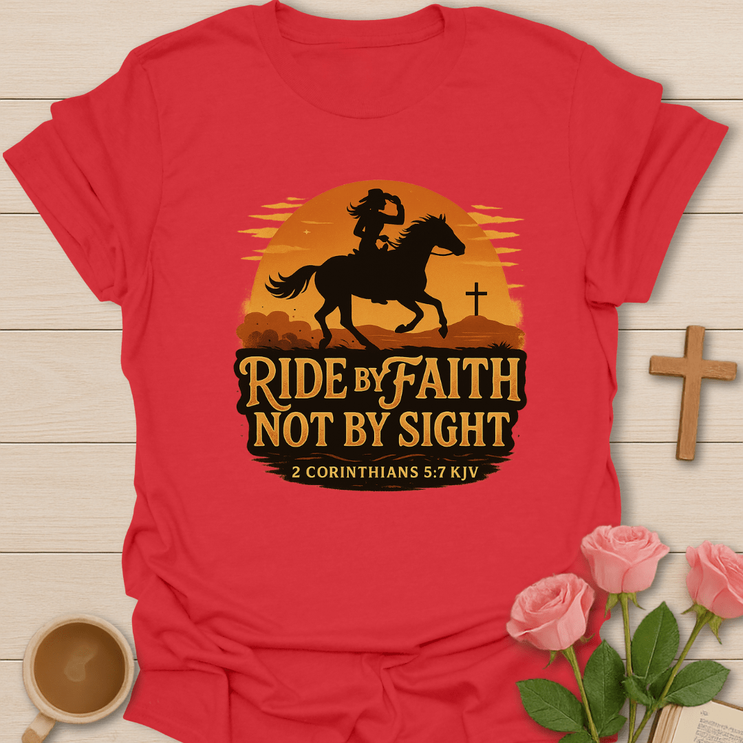 Cowgirl: Ride By Faith T-Shirt