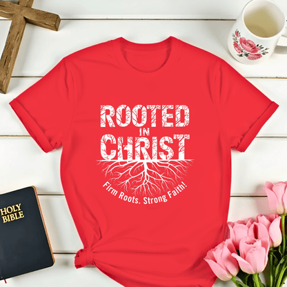 Rooted In Christ Strong Faith T-Shirt