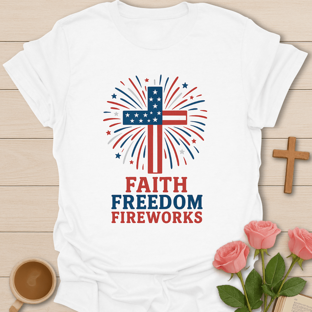 Faith Freedom Firework T-Shirt