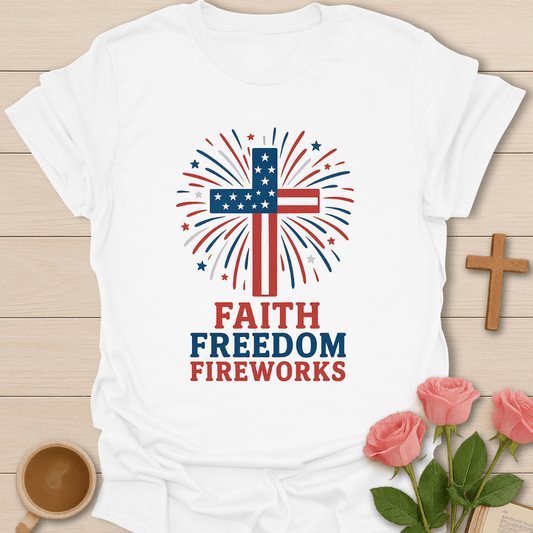 Faith Freedom Firework T-Shirt