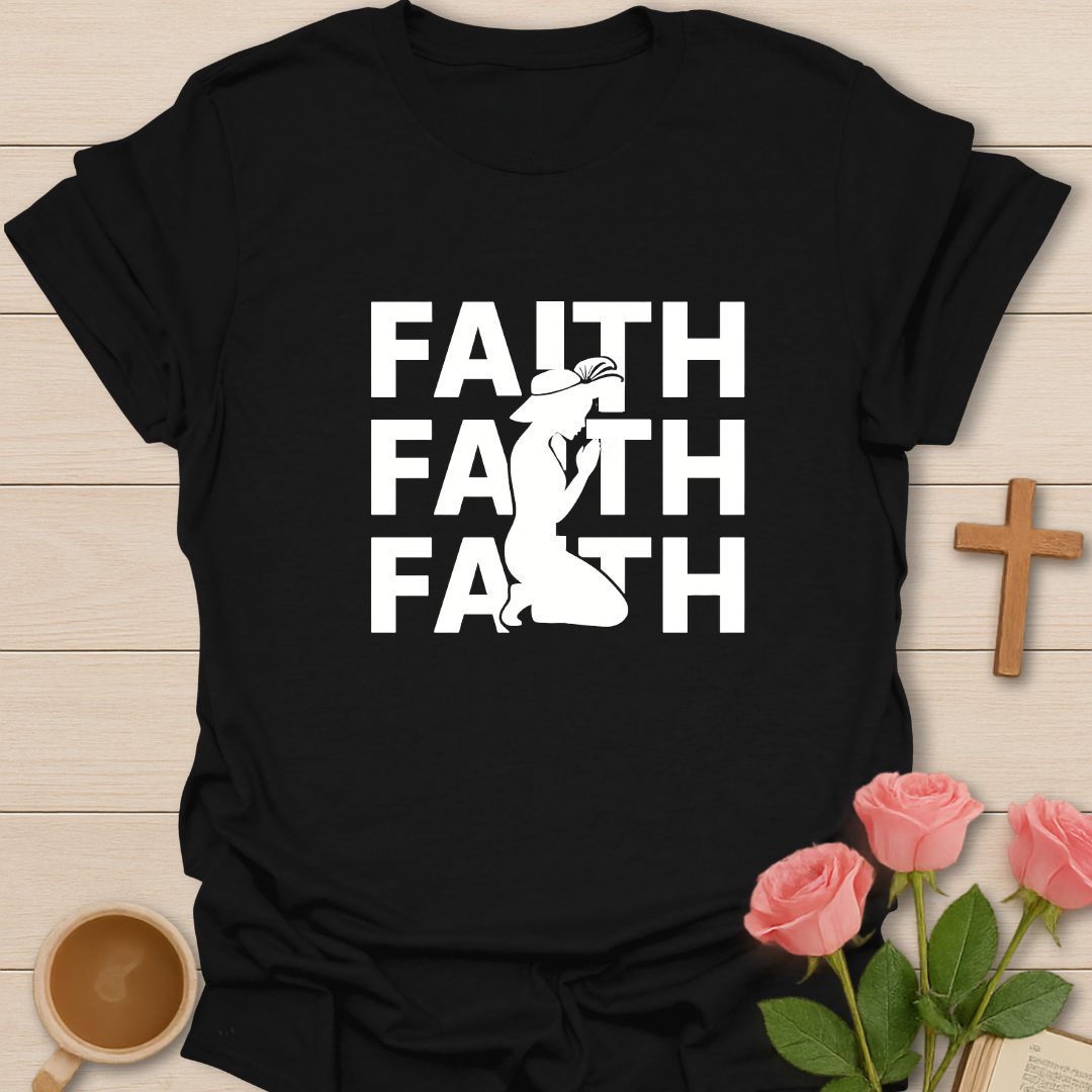 Kneeling Lady Faith T-Shirt