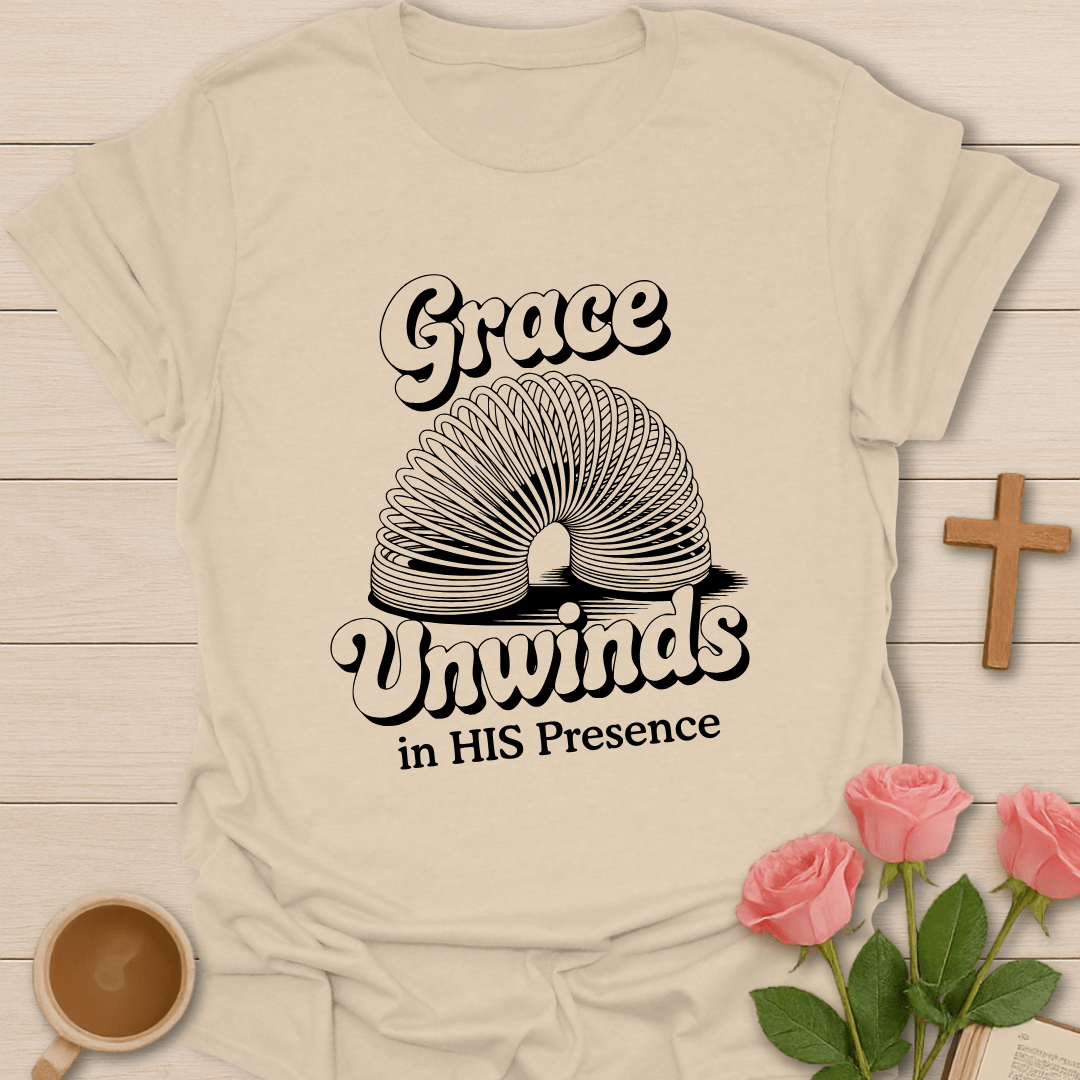 Grace Unwinds T-Shirt - Kozzy Co Sand / S