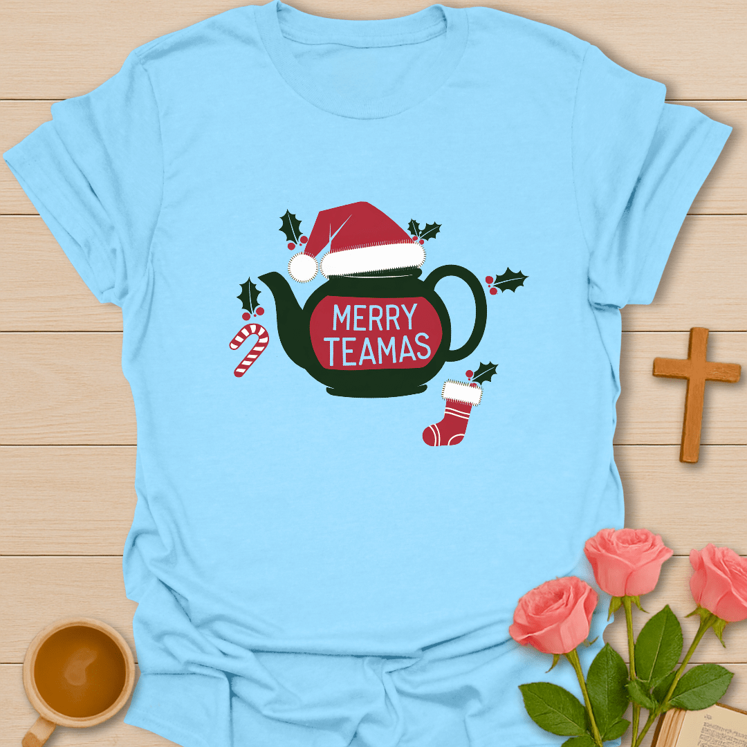 Santa Teapot Christmas T-Shirt