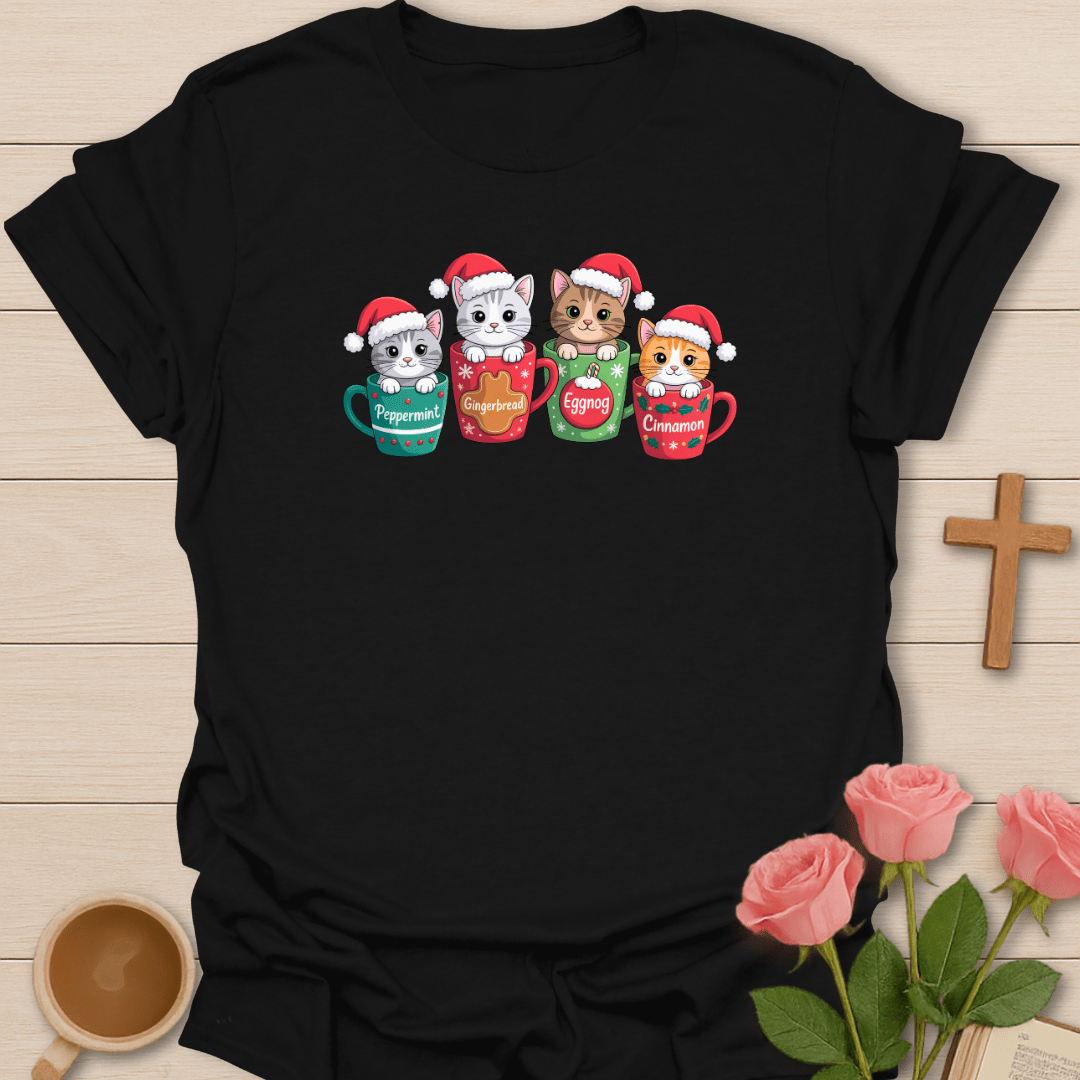 Christmas Kitten Mugs T-Shirt T-Shirt
