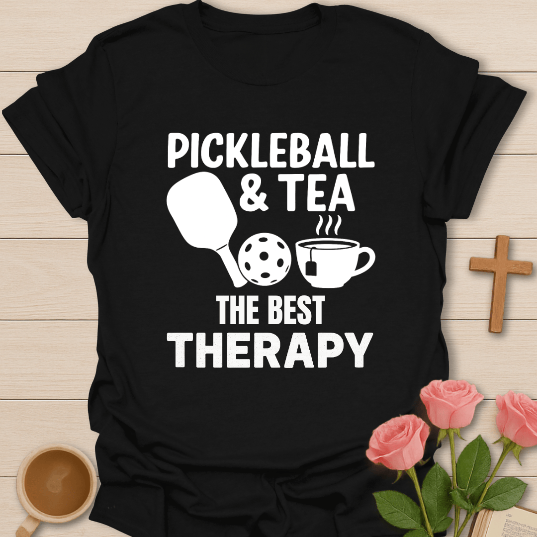 Pickleball & Tea Best Therapy T-Shirt T-Shirt