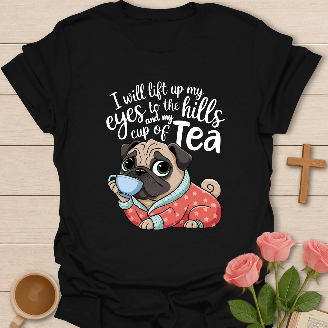 Cup Of Tea Pug T-Shirt