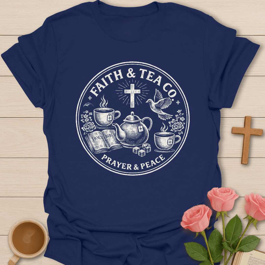 90's Vintage Faith & Tea Circle T-Shirt T-Shirt