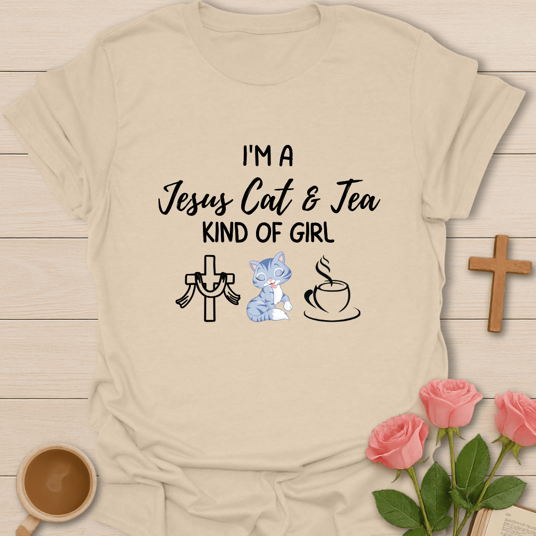 Jesus Cat & Tea Girl T-Shirt