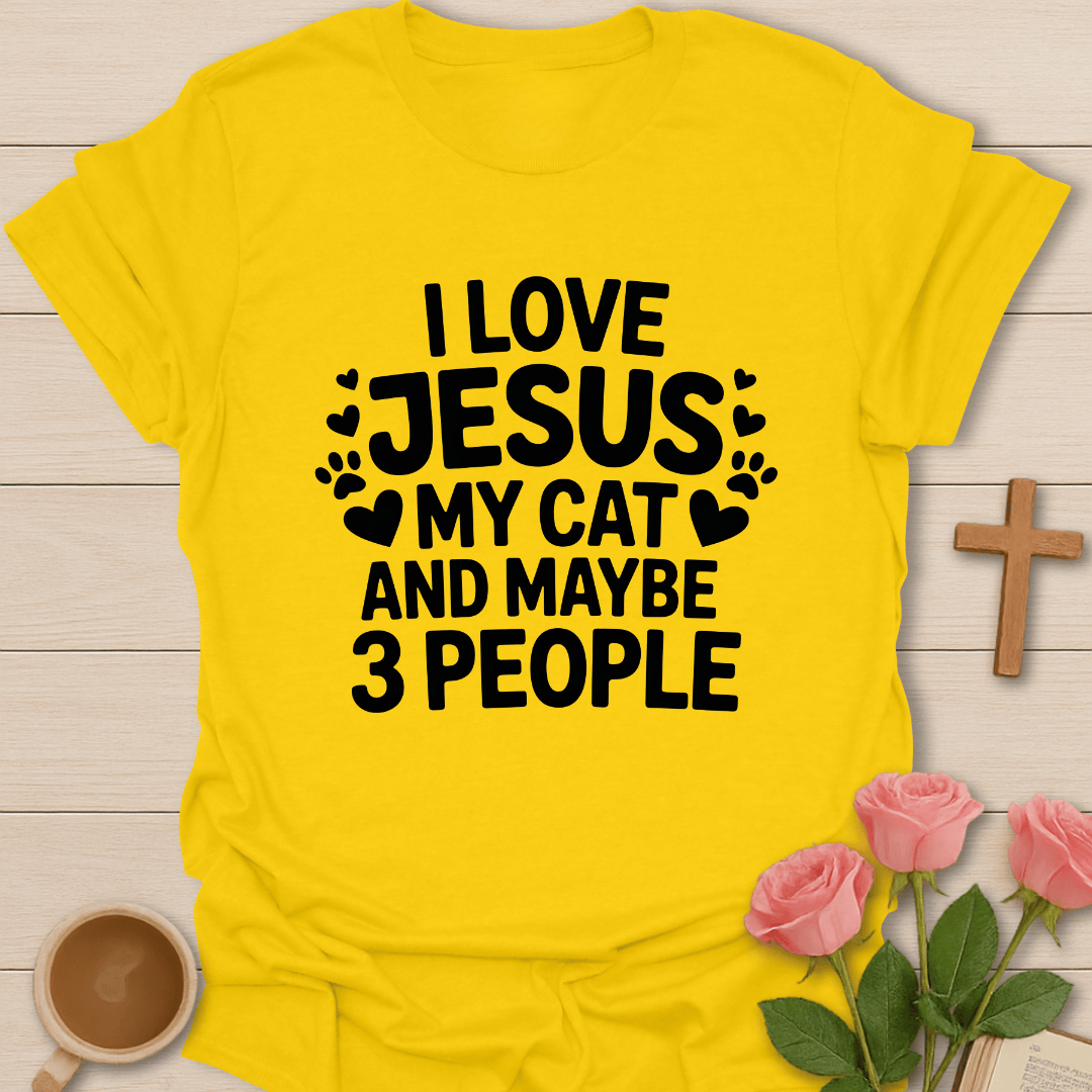 Love Jesus & Cat T-Shirt