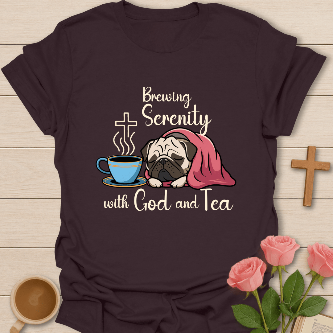 Brewing Serenity Dog T-Shirt - Kozzy Co Dark Chocolate / S