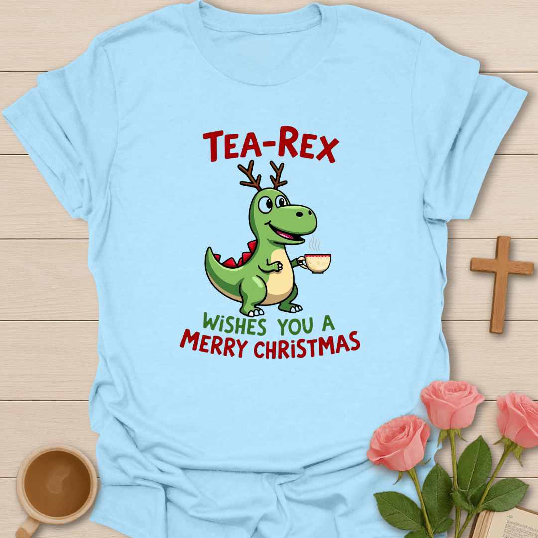 Tea-Rex Christmas T-Shirt