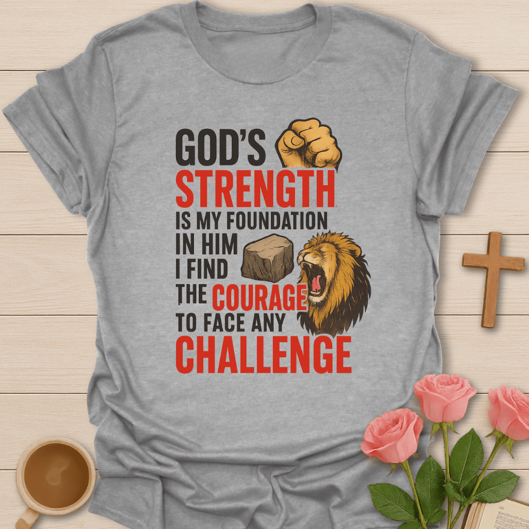 God's Strength T-Shirt - Kozzy Co Sport Grey / S