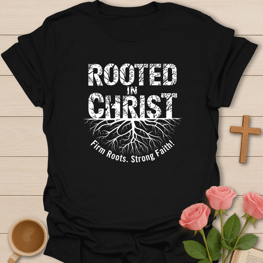 Rooted In Christ Strong Faith T-Shirt