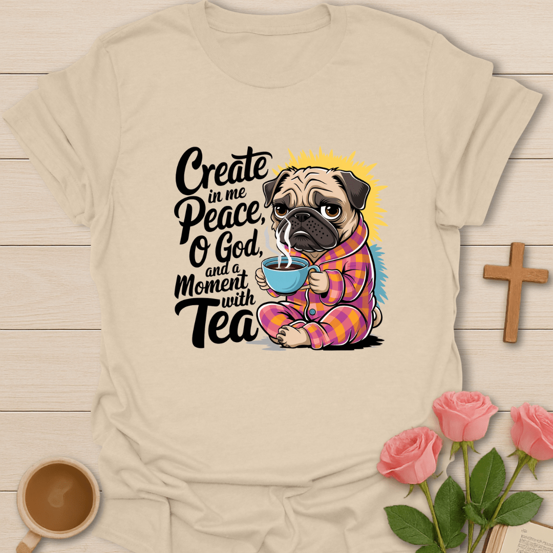Peaceful Dog Tea T-Shirt T-Shirt