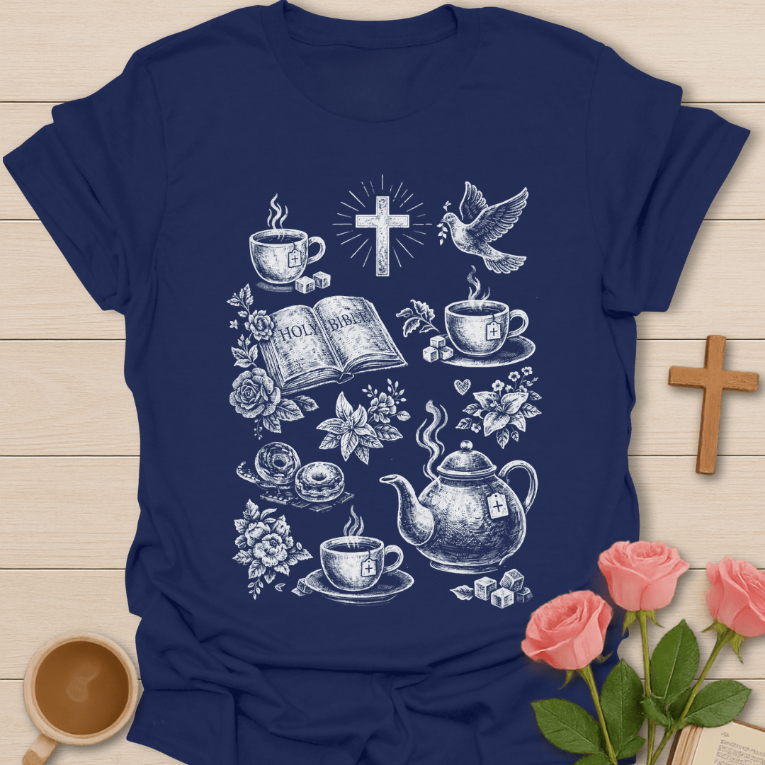 90's Vintage Faith & Tea Devotion T-Shirt T-Shirt