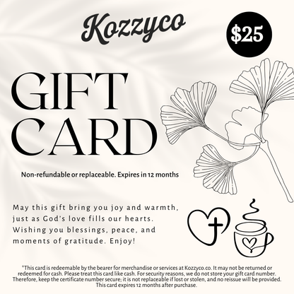KozzyCo E-Gift Card Gift Card