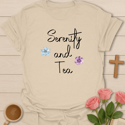 Serenity and Tea T-Shirt - Kozzy Co Sand / S