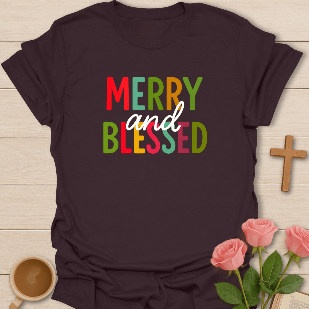 Merry & Blessed Christmas T-Shirt T-Shirt